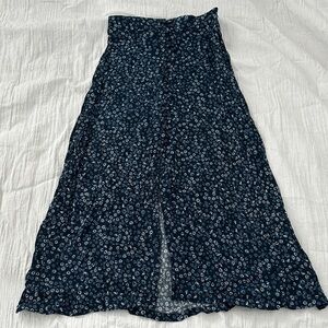 Cotton On Navy Blue Floral Women's Skirt